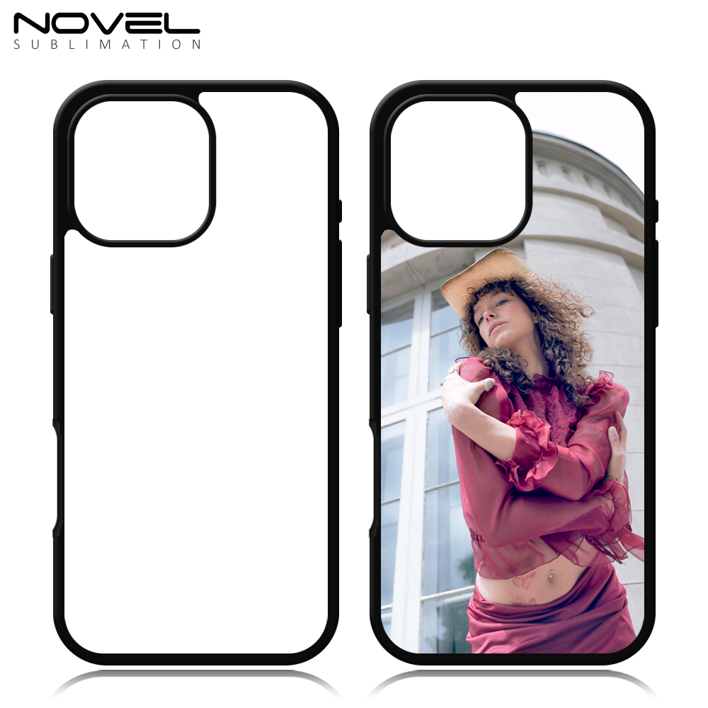 For iPhone 16 /15/14 Series Strong Protection Sublimation 2D 2IN1 Case Heavy Duty Phone Case