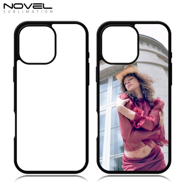For iPhone 15/14 Series Strong Protection Sublimation 2D 2IN1 Case Heavy Duty Phone Case