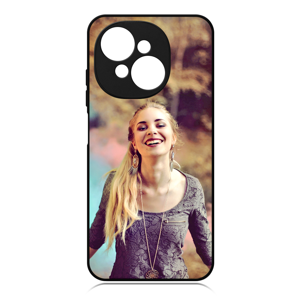 Smooth Sides!!! For Tecno Pop 9 Sublimation DIY 2D Soft Silicone TPU Phone Case Phone Shell With Aluminum Insert