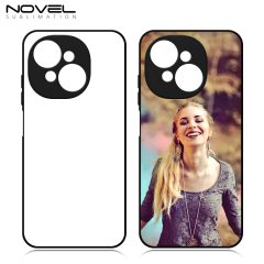 Smooth Sides!!! For Tecno Pop 9 Sublimation DIY 2D Soft Silicone TPU Phone Case Phone Shell With Aluminum Insert