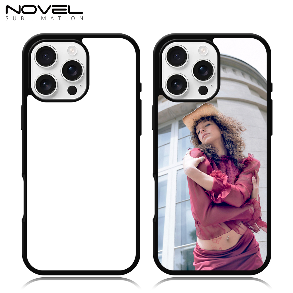 For iPhone 16 /15/14 Series Strong Protection Sublimation 2D 2IN1 Case Heavy Duty Phone Case
