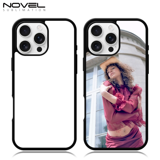 For iPhone 15/14 Series Strong Protection Sublimation 2D 2IN1 Case Heavy Duty Phone Case
