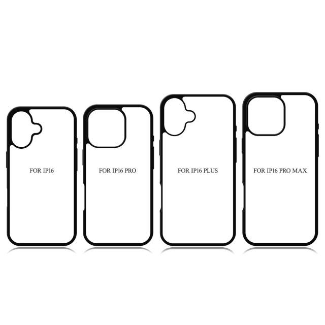 For iPhone 16 /15/14 Series Strong Protection Sublimation 2D 2IN1 Case Heavy Duty Phone Case