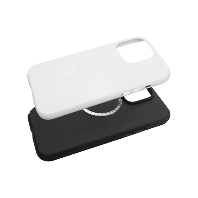 New arrival Sublimation 3D 2in1 Coated Magsafe Phone Case For iPhone 13,14,15,16 Series Support Wireless Charging
