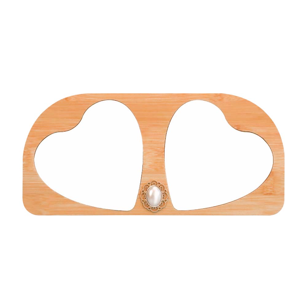 New Arrival Sublimation Blank Bamboo Couple Photo Frames Sublimation Blanks Aluminum Photo Frame Display for Lovers Creative Gift