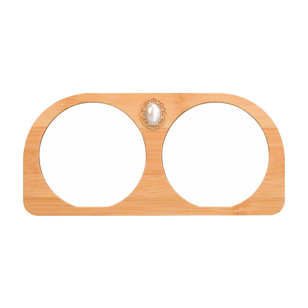 New Arrival Sublimation Blank Bamboo Couple Photo Frames Sublimation Blanks Aluminum Photo Frame Display for Lovers Creative Gift