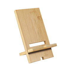 New Arrival Sublimation Blank Bamboo Phone Stand Holder with Charging Hole Detachable Wood Mobile Phone Holder