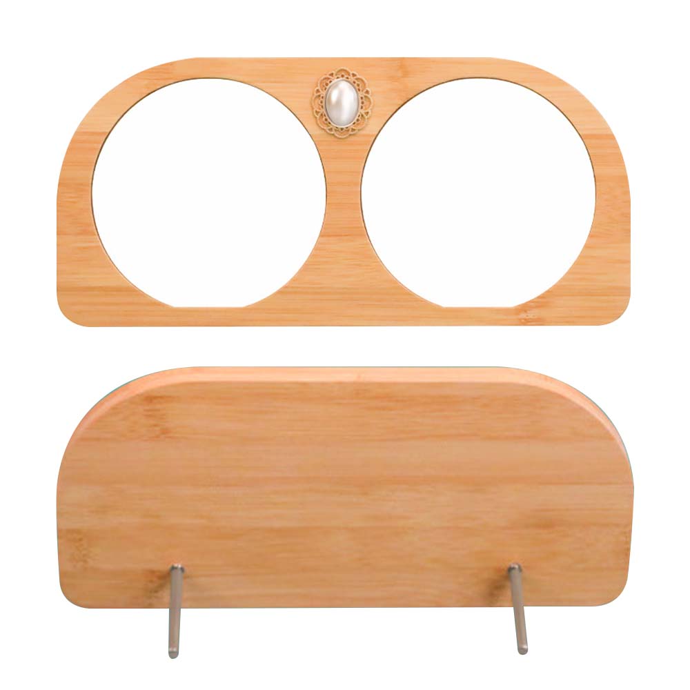 New Arrival Sublimation Blank Bamboo Couple Photo Frames Sublimation Blanks Aluminum Photo Frame Display for Lovers Creative Gift