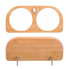 New Arrival Sublimation Blank Bamboo Couple Photo Frames Sublimation Blanks Aluminum Photo Frame Display for Lovers Creative Gift