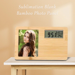 New Arrival Sublimation Blank Bamboo Clock Photo Frames Sublimation Blanks Aluminum Photo Frame