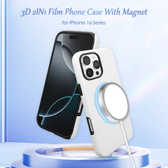 New Arrival Sublimation 3D 2in1 Film Phone Case for Magnetic Wireless Charging Cover Customized DIY Cell Phone Case for iPhone 16,15,14,13 Series