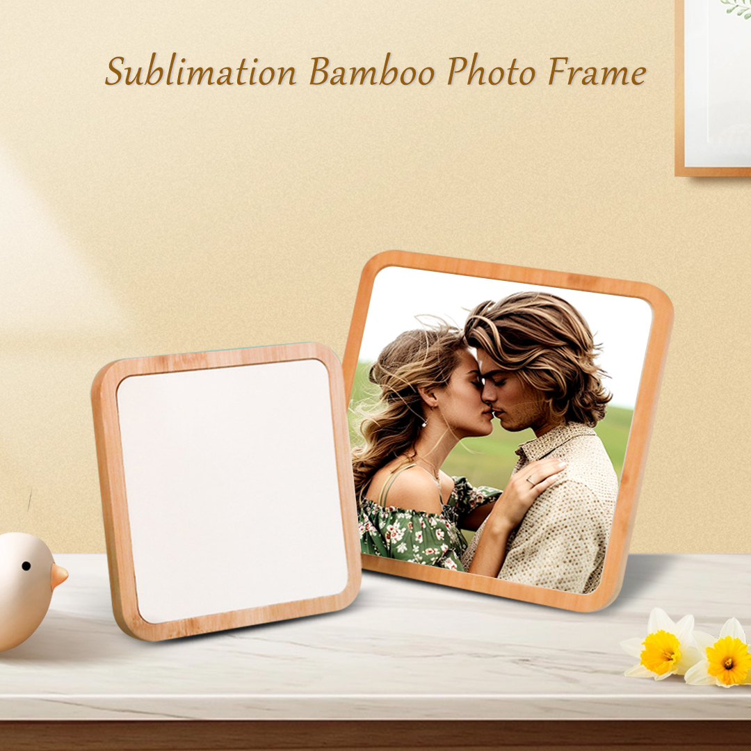 New Arrival 5 Styles Sublimation Blank Bamboo Crafts Sublimation Blanks Aluminum Photo Frame