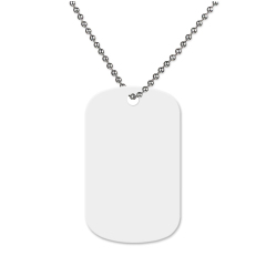 New Arrival Sublimation Stainless Steel Double Sided Print Dog Tags White & Silver Available