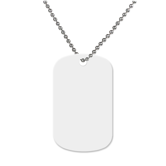 New Arrival Sublimation Stainless Steel Double Sided Print Dog Tags White & Silver Available