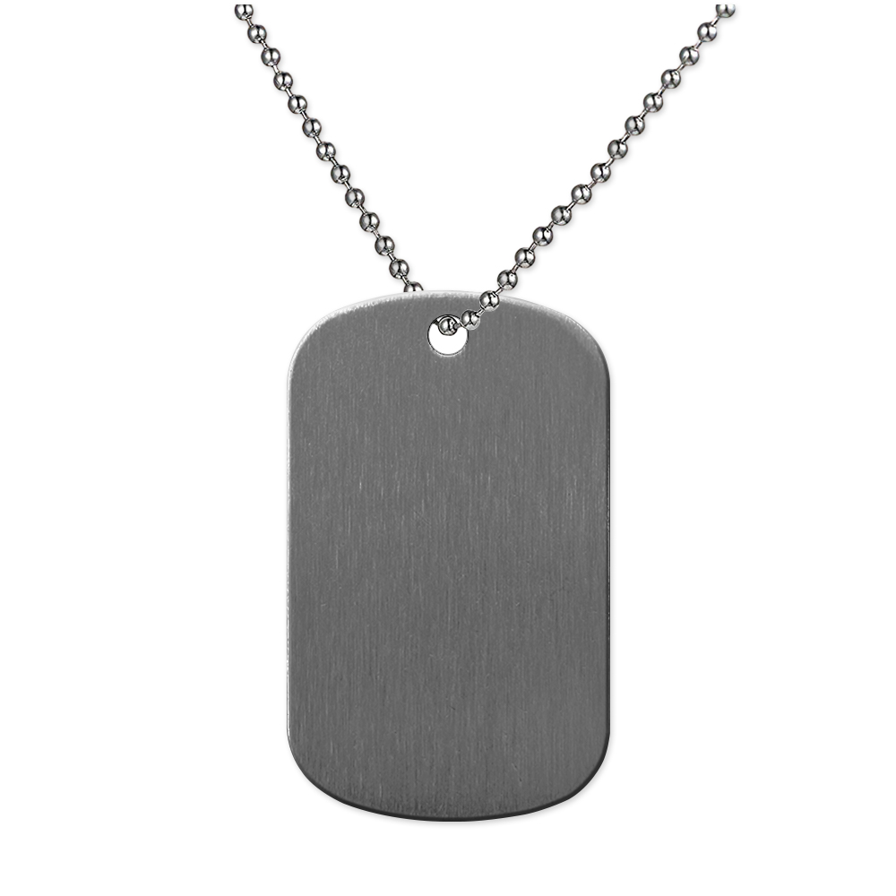 New Arrival Sublimation Stainless Steel Double Sided Print Dog Tags White & Silver Available