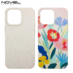 New Arrival For iPhone 16,15,14 Series Printable UV Biodegradable Wheat Straw Mobile Phone Cases