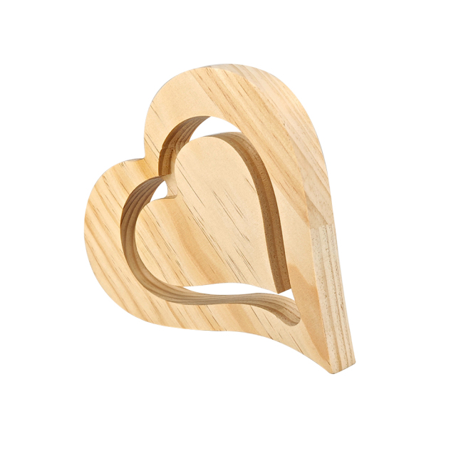 Sublimation Blank Wooden Heart Shape Tabletop Decoration Blank Photo Frame Home Custom Decoration Blank Pendant