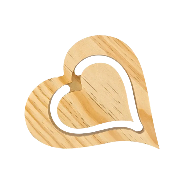 Sublimation Blank Wooden Heart Shape Tabletop Decoration Blank Photo Frame Home Custom Decoration Blank Pendant