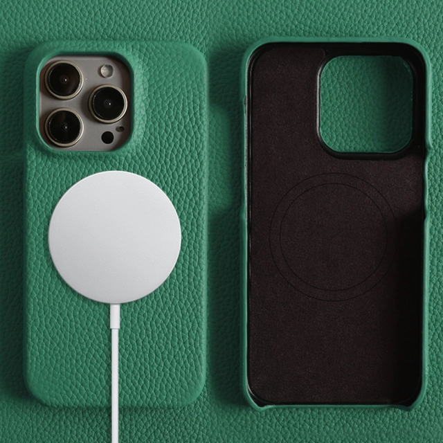 New Arrival Genuine Leather Magnetic Phone Case for iPhone 16,15,14,13 Series 17 Colors Available