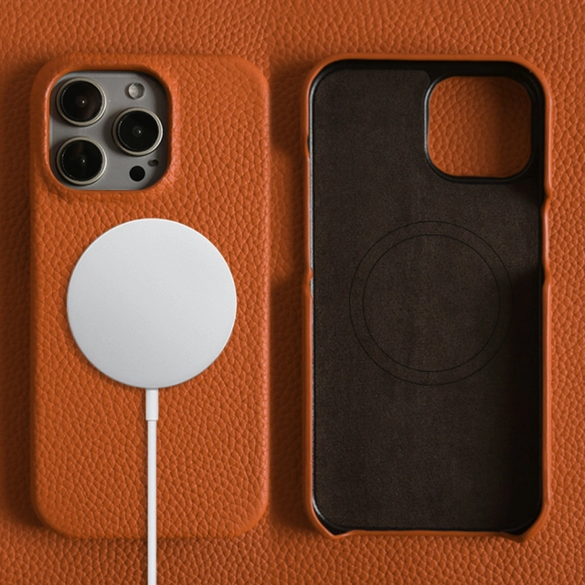 New Arrival Genuine Leather Magnetic Phone Case for iPhone 16,15,14,13 Series 17 Colors Available
