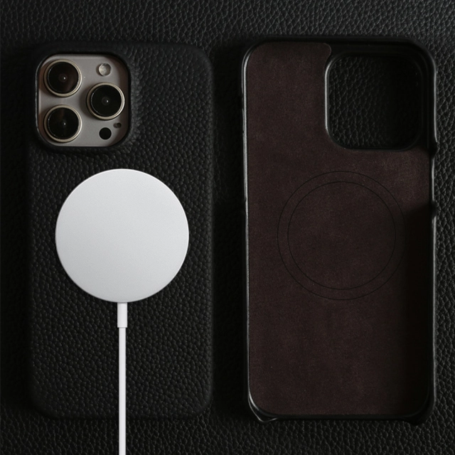 New Arrival Genuine Leather Magnetic Phone Case for iPhone 16,15,14,13 Series 17 Colors Available