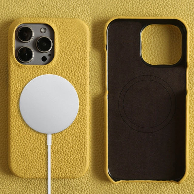 New Arrival Genuine Leather Magnetic Phone Case for iPhone 16,15,14,13 Series 17 Colors Available