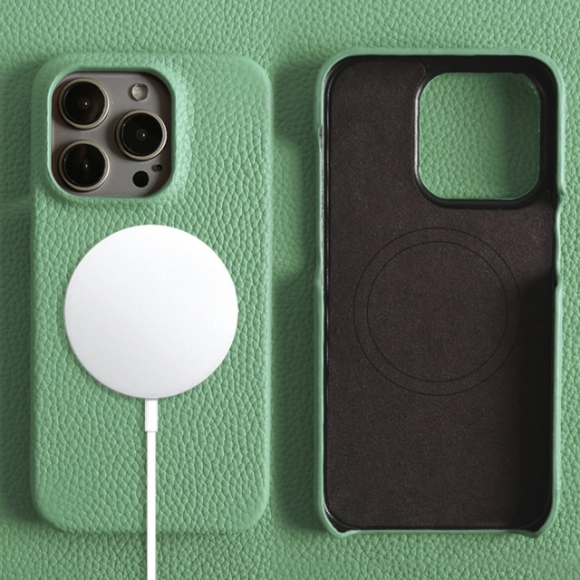 New Arrival Genuine Leather Magnetic Phone Case for iPhone 16,15,14,13 Series 17 Colors Available