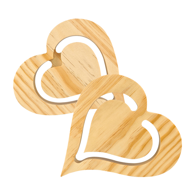 Sublimation Blank Wooden Heart Shape Tabletop Decoration Blank Photo Frame Home Custom Decoration Blank Pendant