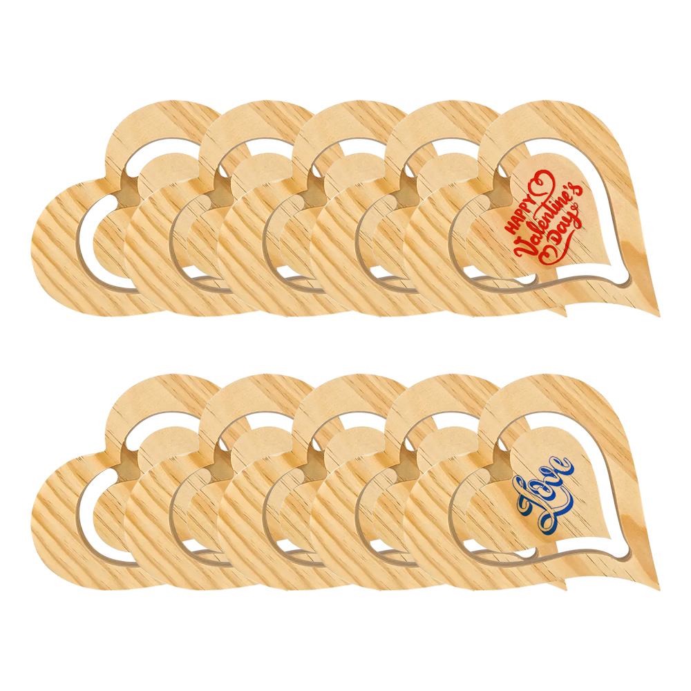 Sublimation Blank Wooden Heart Shape Tabletop Decoration Blank Photo Frame Home Custom Decoration Blank Pendant