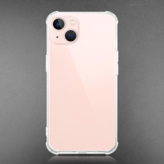 For iPhone 16,15,14,13 Series Military Grade Four Corner Anti-Drop Transparent Soft TPU Phone Case UV Printable