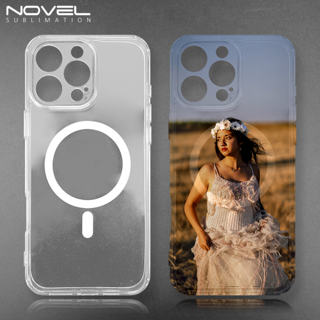 Combining Hight-transparency Acrylic and TPU All-inclusive Anti-drop Mobile Phone Case with Magnetic Adsorption for iPhone 16 Series