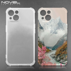 For iPhone 16,15,14,13 Series Military Grade Four Corner Anti-Drop Transparent Soft TPU Phone Case UV Printable