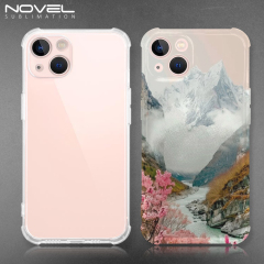 For iPhone 16,15,14,13 Series Military Grade Four Corner Anti-Drop Transparent Soft TPU Phone Case UV Printable