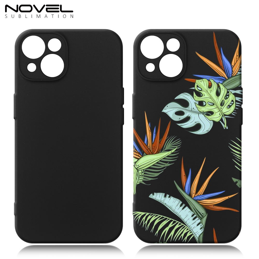 Luquid Silicone Black Phone Case UV Printable Phone Case for iPhone 16,15,14,13 Series