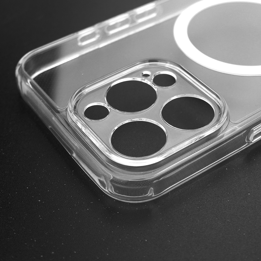 Combining Hight-transparency Acrylic and TPU All-inclusive Anti-drop Mobile Phone Case with Magnetic Adsorption for iPhone 16,15,14 Series