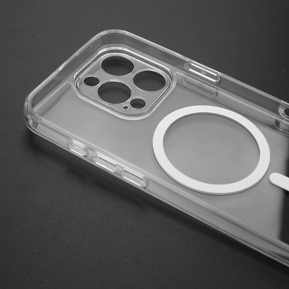 Combining Hight-transparency Acrylic and TPU All-inclusive Anti-drop Mobile Phone Case with Magnetic Adsorption for iPhone 16,15,14 Series
