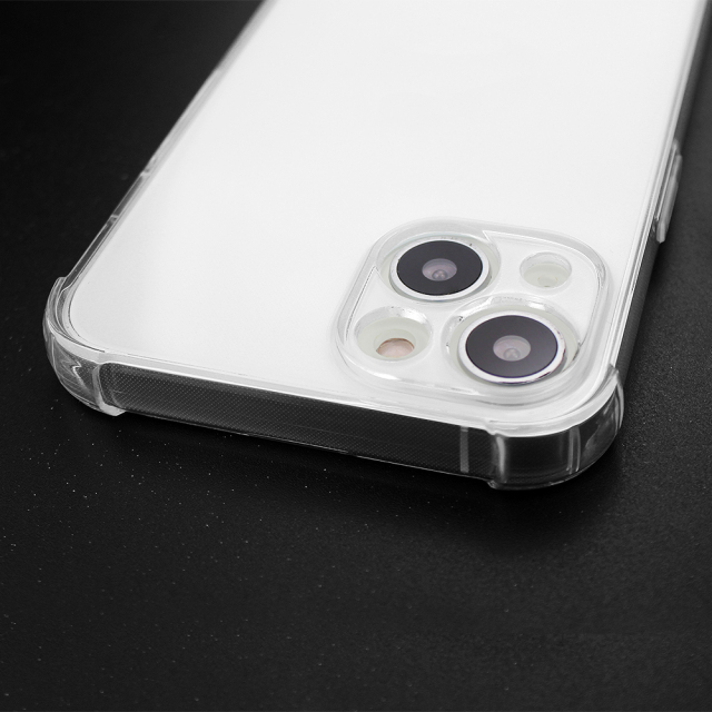 For iPhone 16,15,14,13 Series Military Grade Four Corner Anti-Drop Transparent Soft TPU Phone Case UV Printable