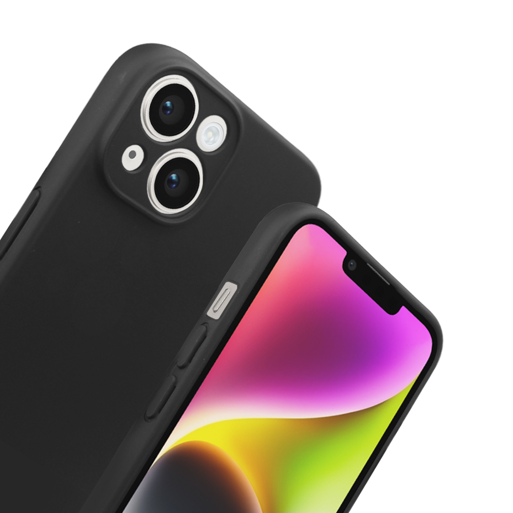 Luquid Silicone Black Phone Case UV Printable Phone Case for iPhone 16,15,14,13 Series