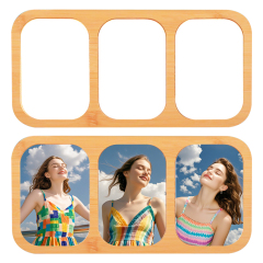 New Arrival Sublimation Blank Bamboo Photo Frames Sublimation Blanks Aluminum Photo Frame Display for Lovers Creative Gift