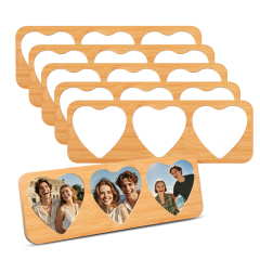 New Arrival Sublimation Blank Bamboo Photo Frames Sublimation Blanks Aluminum Photo Frame Display for Lovers Creative Gift