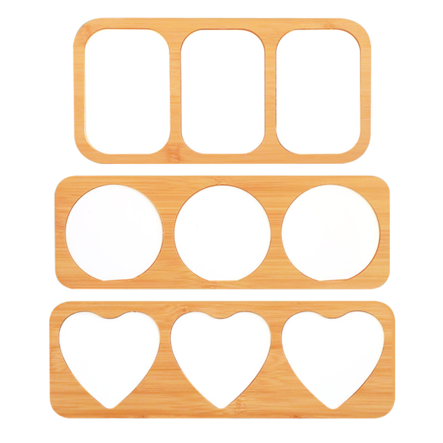 New Arrival Sublimation Blank Bamboo Photo Frames Sublimation Blanks Aluminum Photo Frame Display for Lovers Creative Gift