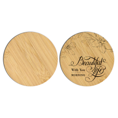 Custom Sublimation Blank Wood Coaster Square/Round Cup Mat 4PCS/SET DIY Home Decoration Supplies Mug Mat