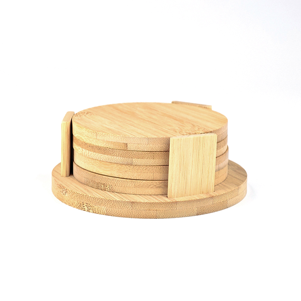 4PCS Custom Sublimation Blank Wood Coaster Set Square/Round Cup Mat DIY Home Decoration Supplies Mug Mat