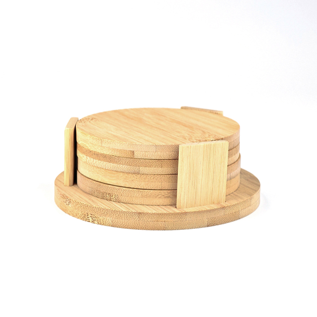 Custom Sublimation Blank Wood Coaster Square/Round Cup Mat 4PCS/SET DIY Home Decoration Supplies Mug Mat