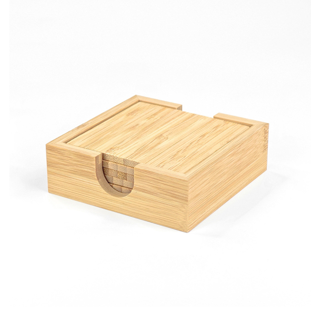 Custom Sublimation Blank Wood Coaster Square/Round Cup Mat 4PCS/SET DIY Home Decoration Supplies Mug Mat