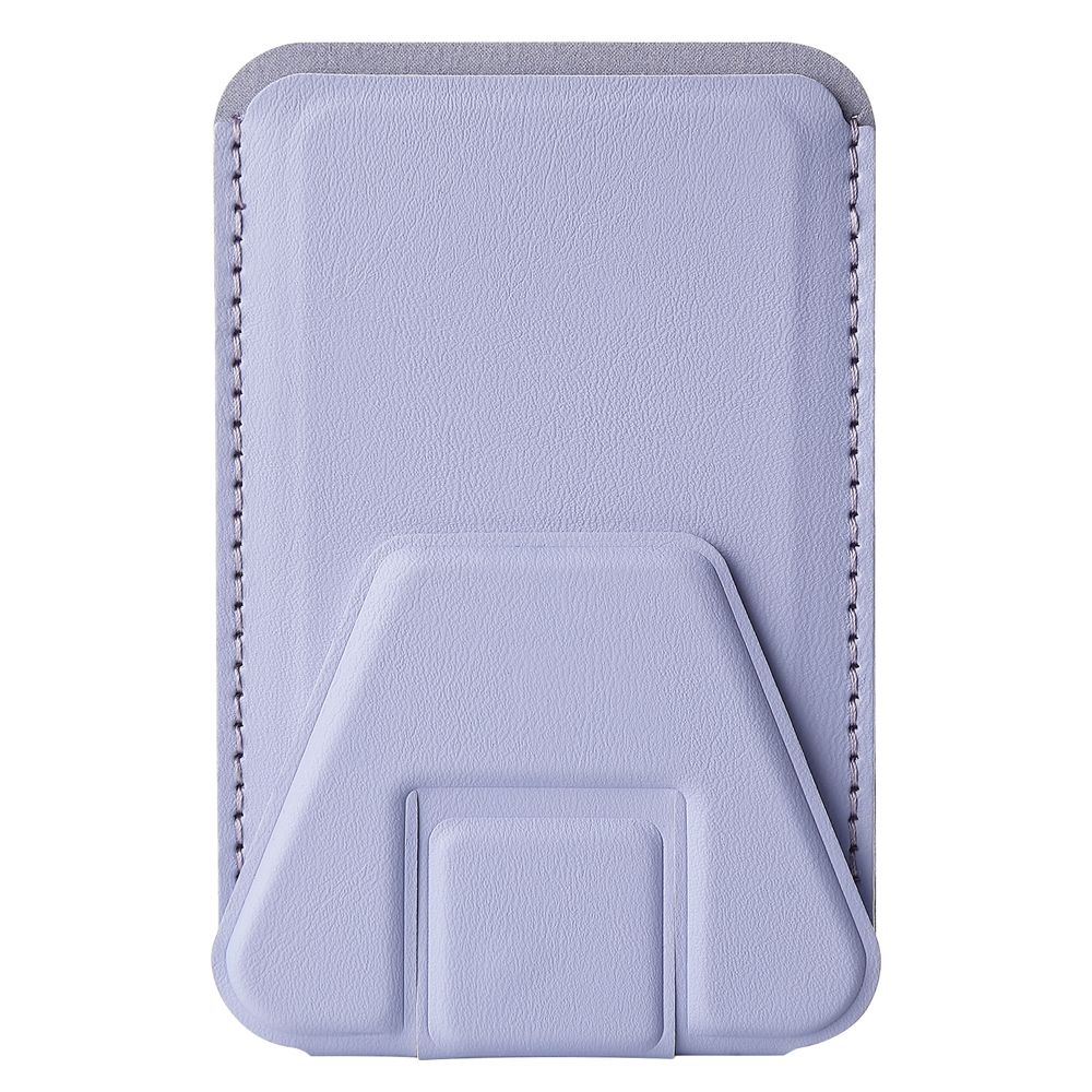 New Arrival PU Leather Card Holder with Adhesive Stick-on Stand Colorful Card Holder with Stand for Back of Phone