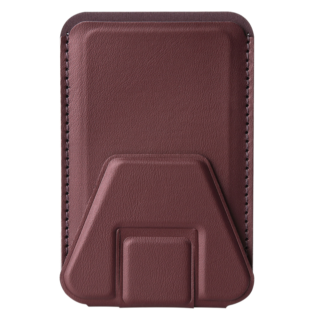 New Arrival PU Leather Card Holder with Adhesive Stick-on Stand Colorful Card Holder with Stand for Back of Phone