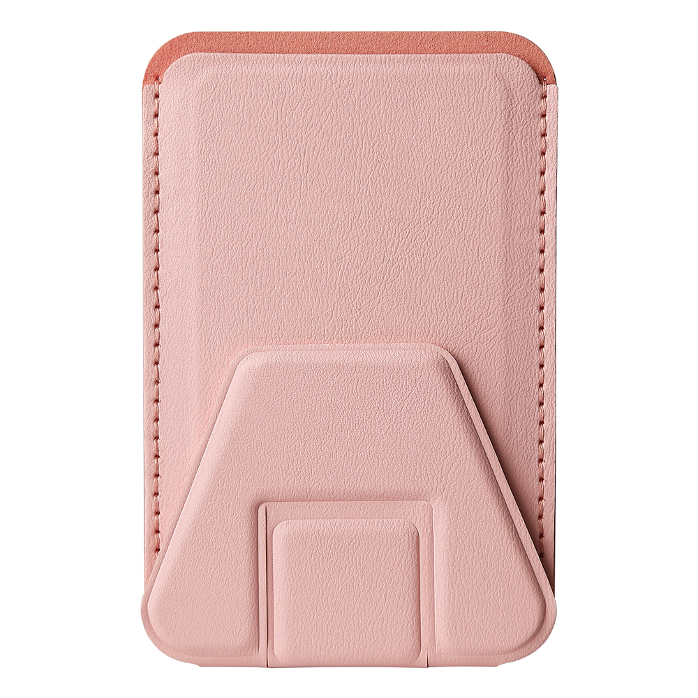 New Arrival PU Leather Card Holder with Adhesive Stick-on Stand Colorful Card Holder with Stand for Back of Phone