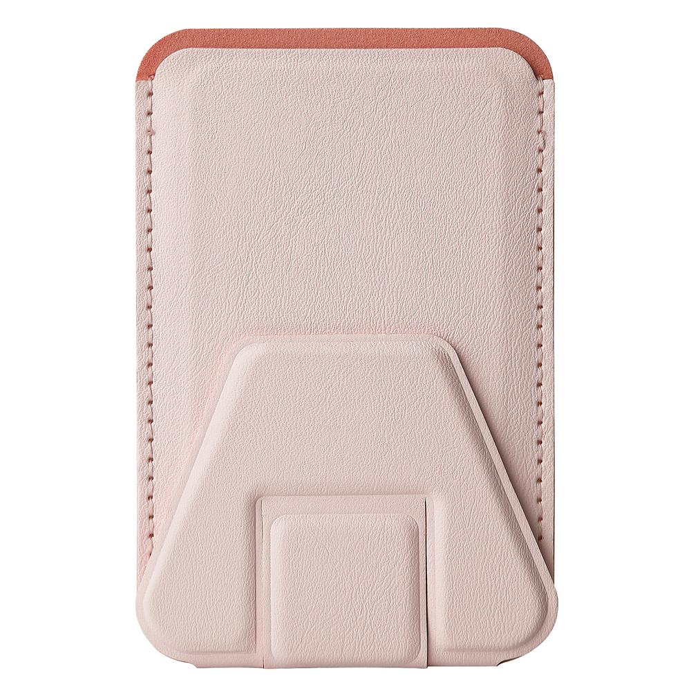 New Arrival PU Leather Card Holder with Adhesive Stick-on Stand Colorful Card Holder with Stand for Back of Phone