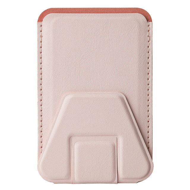 New Arrival PU Leather Card Holder with Adhesive Stick-on Stand Colorful Card Holder with Stand for Back of Phone